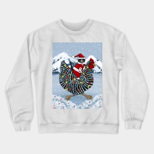 Santa Claws Chicken Ride Full Crewneck Sweatshirt